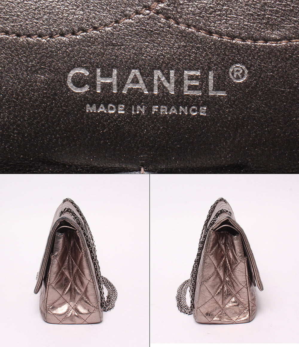 CHANEL ショルダーバッグ 肩掛け 斜め掛け ダブルチェーン ダブルフラップ シルバー金具 12番台 2.25 レディース シャネル