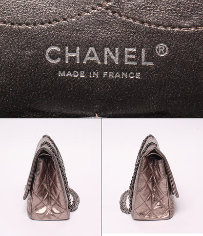 CHANEL ショルダーバッグ 肩掛け 斜め掛け ダブルチェーン ダブルフラップ シルバー金具 12番台 2.25 レディース シャネル