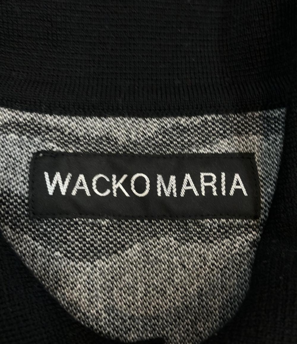 WACKO MARIA 長袖ポロシャツ タイガー柄 TIGER KNIT POLO SHIRT