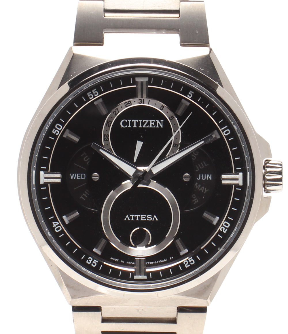 CITIZEN 腕時計 アテッサ ATTESA ソーラー ブラック 8730-S127912 メンズ シチズン