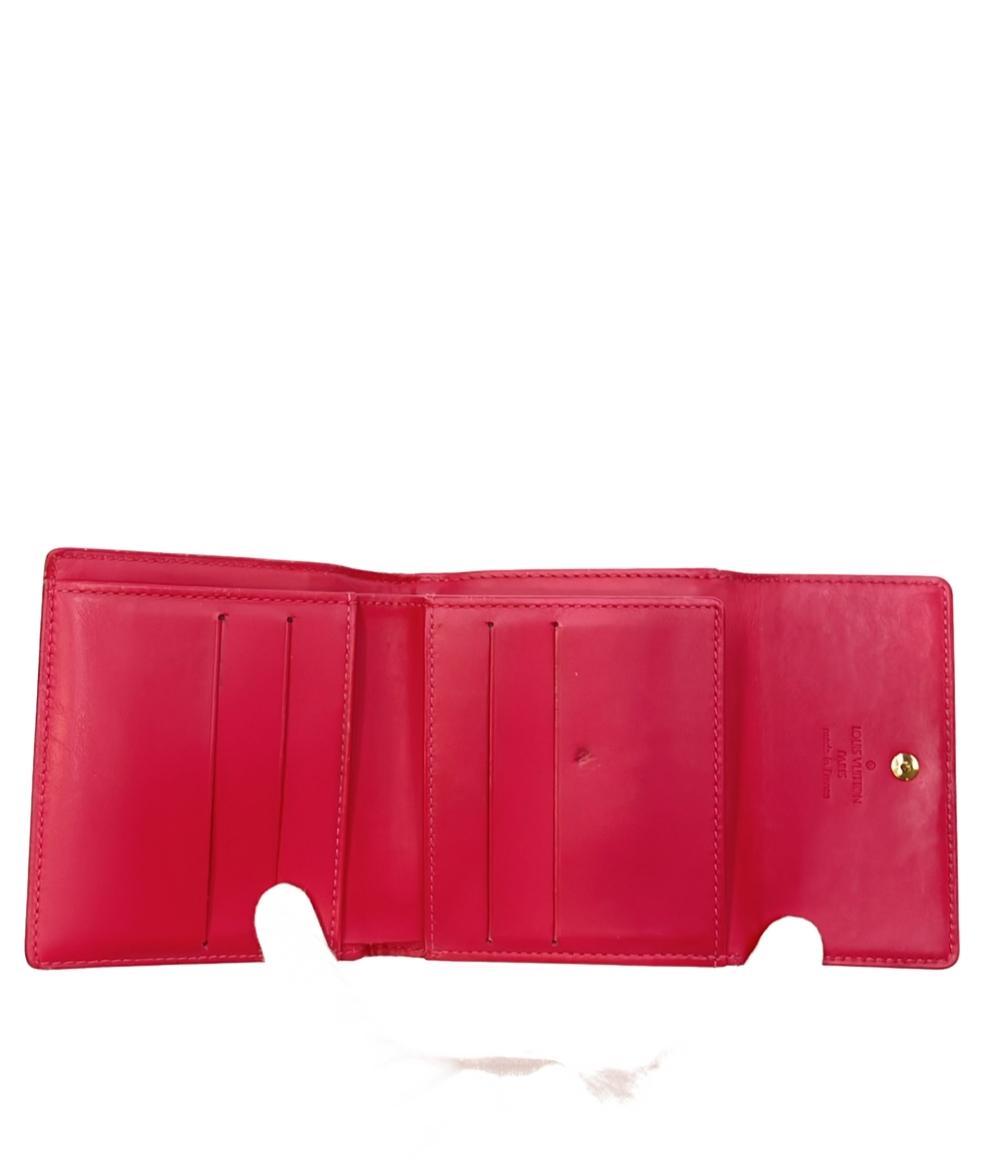 訳あり LOUIS VUITTON Wホック 二つ折り財布 ポルトモネビエカルトクレディ ヴェルニ M91248 レディース ルイ・ヴィトン