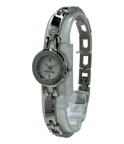 美品 MICHEL KLEIN 腕時計 クオーツ ホワイト 1N01-0CZ0 レディース ミッシェルクラン