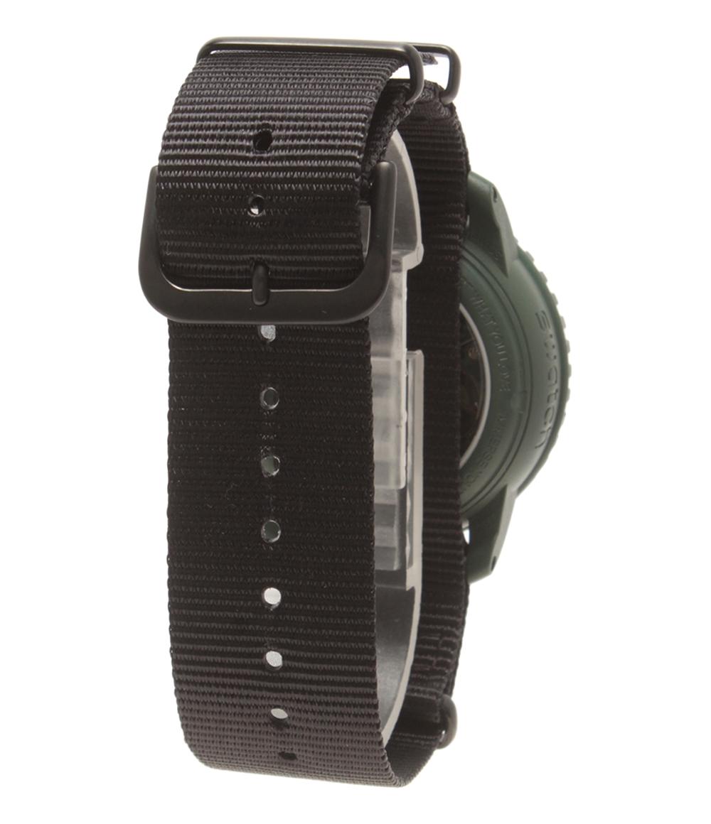 ブランパン スウォッチ 腕時計 GREEN ABYSS BIOCERAMIC SCUBA FIFTY FATHOMS 自動巻き ブラック SO35G100 レディース Blancpain Swatch