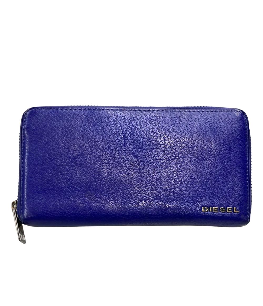 ディーゼル DIESEL ☆ ムラ加工 レザー 長財布 パープル系 財布 DIESEL - ディーゼル DIESEL ☆ ムラ加工 レザー 長財布 パープル系