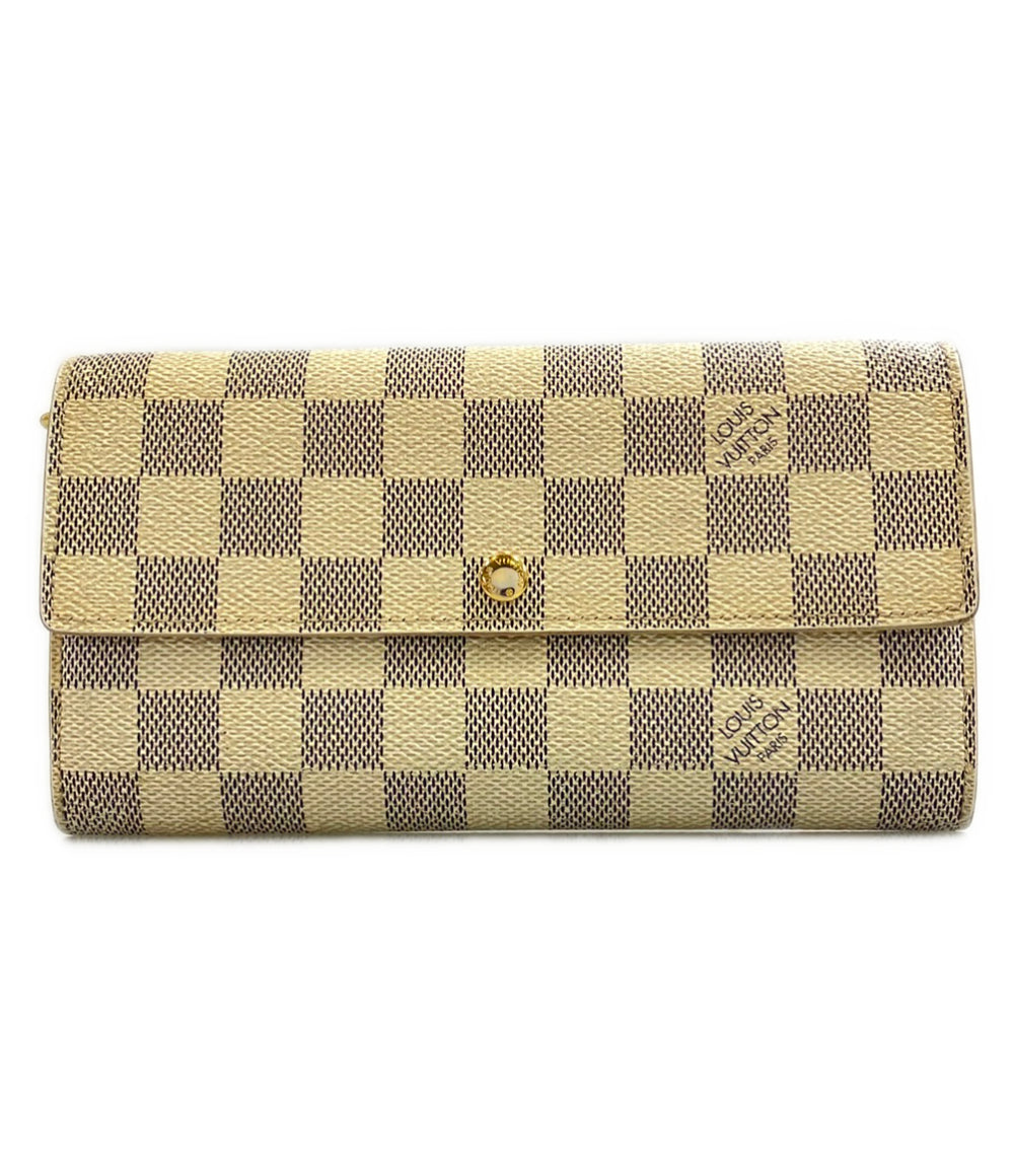 ルイヴィトン ダミエアズール ポルトフォイユ サラ 長財布 袋付き N61735 LOUIS VUITTON 長財布 ポルトフォイユ サラ ダミエ アズール N61735
