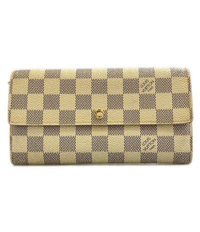 LOUIS VUITTON 長財布 ポルトフォイユ サラ ダミエ アズール N61735 レディース メンズ ルイ・ヴィトン