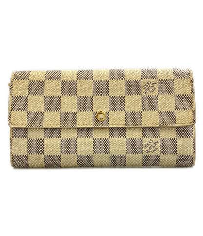 LOUIS VUITTON 長財布 ポルトフォイユ サラ ダミエ アズール N61735 レディース メンズ ルイ・ヴィトン