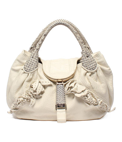 FENDI ハンドバッグ ホワイトレザー スパイ レディース フェンディ