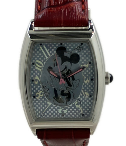 美品 Disney 腕時計 ミニーマウス ソーラー E031-S117721 レディース ディズニー