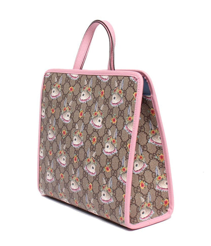 美品 GUCCI 2WAYハンドバッグ ショルダーバッグ 肩掛け チルドレンズ ヒグチユウコ GGスプリーム 630542 520981 レディース グッチ