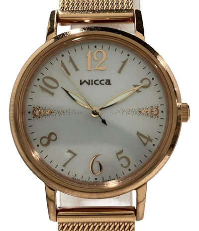 シチズン ③-7  602 CITIZEN腕時計 ウィッカ wicca ソーラー シルバー e レディース