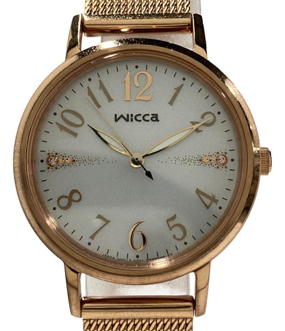 シチズン ③-7  602 CITIZEN腕時計 ウィッカ wicca ソーラー シルバー e レディース