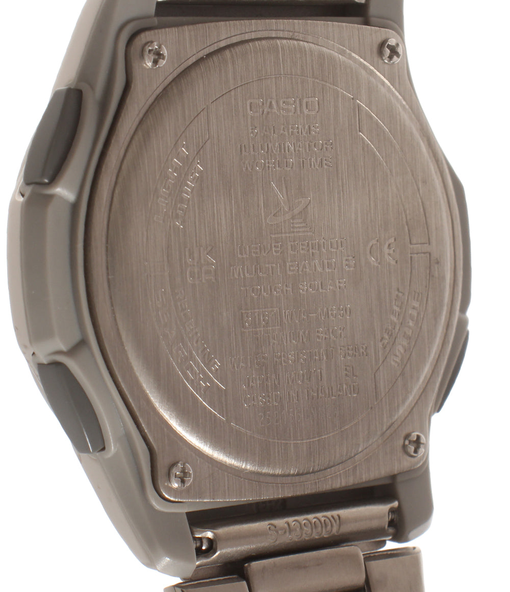 美品 CASIO 腕時計 ウエーブセプター WAVE CEPTOR ソーラー WVA-M630TDE-7AJF メンズ カシオ