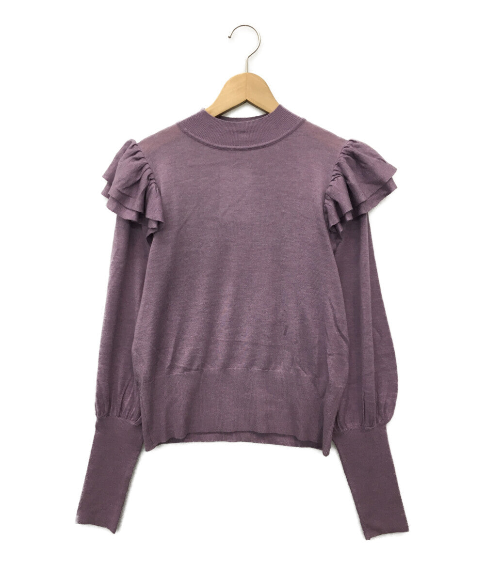 長袖フリルニット     121312041 レディース SIZE F (M) Estella.K