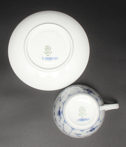 美品 Royal Copenhagen カップ＆ソーサー ブルーフルーテッド プレイン ロイヤルコペンハーゲン