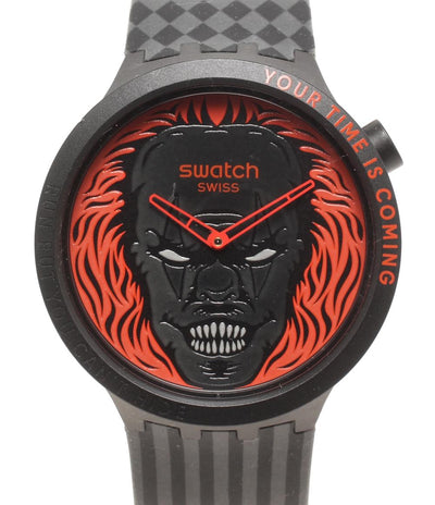 美品 Swatch 腕時計 YOUR TIME IS COMING クオーツ SB01B128 レディース メンズ スウォッチ