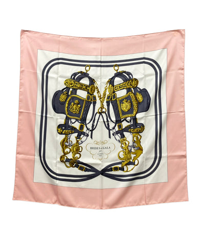 HERMES スカーフ カレ90 シルク100% ブリッド・ドゥ・ガラ レディース エルメス
