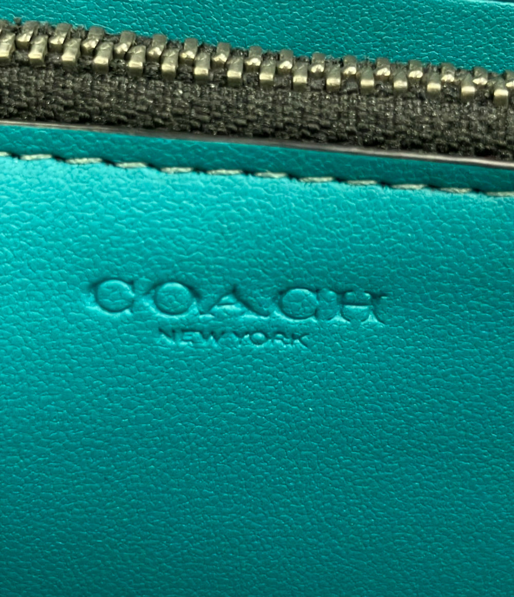 美品 COACH ラウンドファスナー長財布 レザー 58102 メンズ コーチ