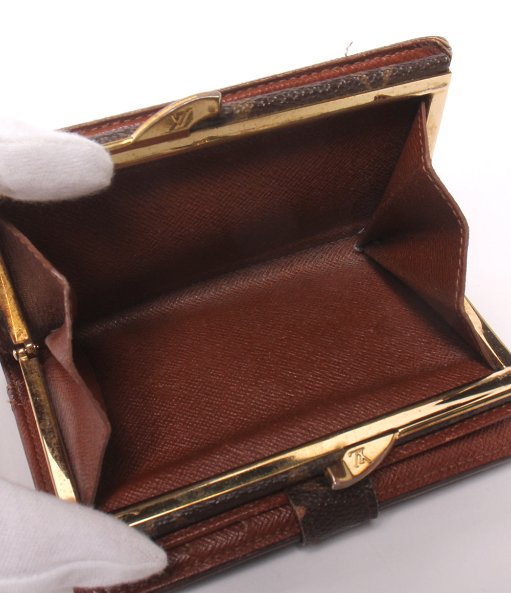 訳あり LOUIS VUITTON 二つ折り財布 がま口 ポルトフォイユ ヴィエノワ モノグラム M61673 レディース ルイ・ヴィトン
