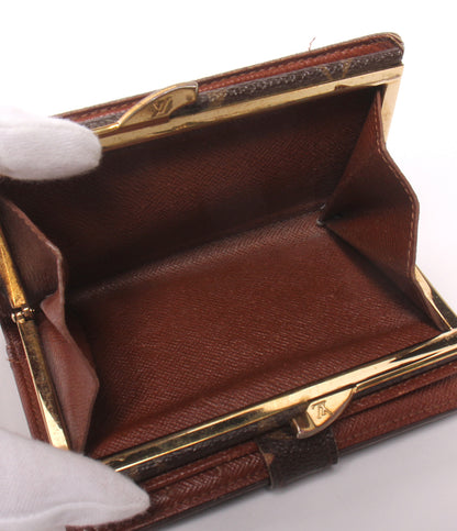 訳あり LOUIS VUITTON 二つ折り財布 がま口 ポルトフォイユ ヴィエノワ モノグラム M61673 レディース ルイ・ヴィトン