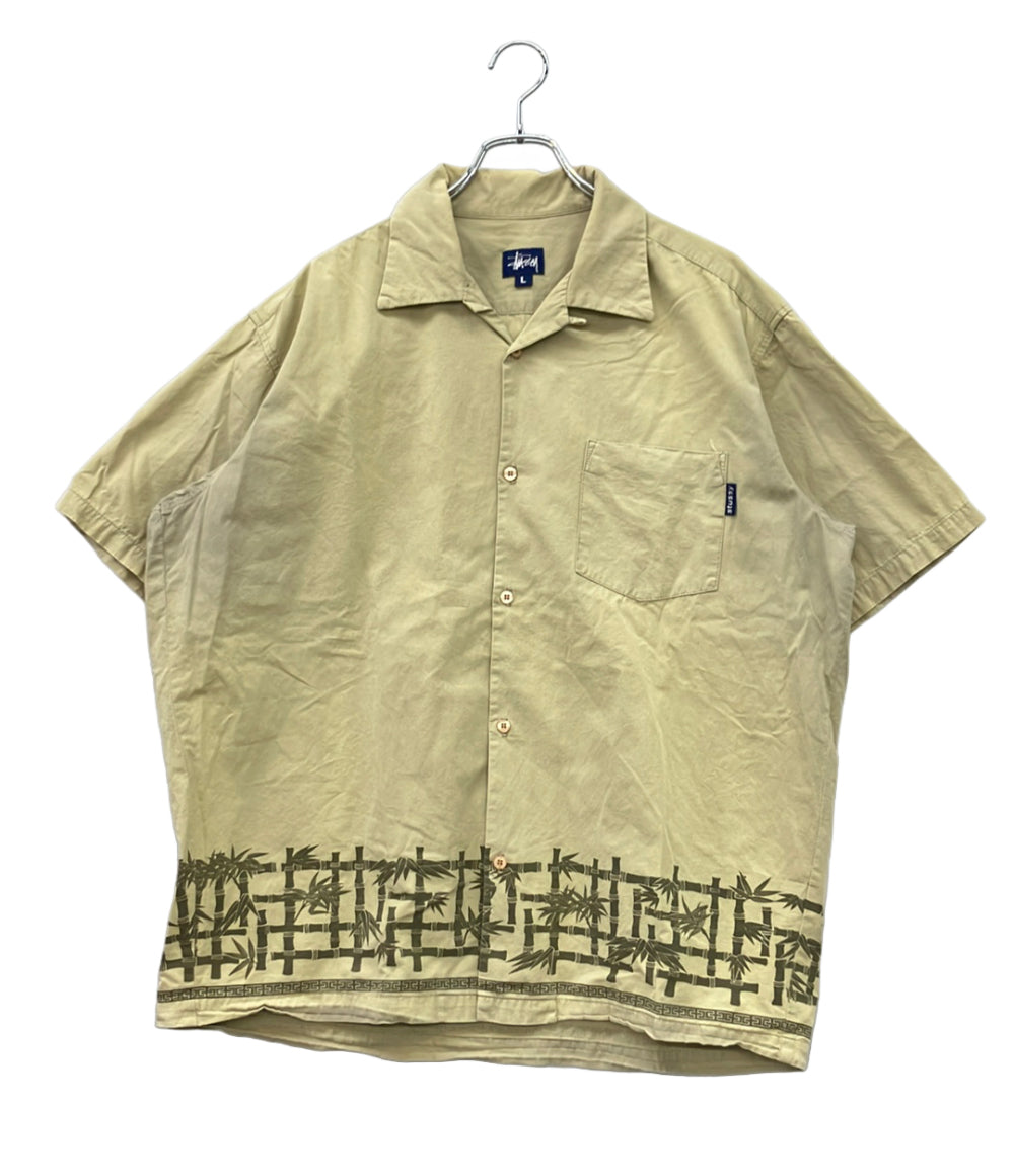 STUSSY 半袖シャツ 開襟 90s USA製 ストリート メンズ SIZE L ステューシー