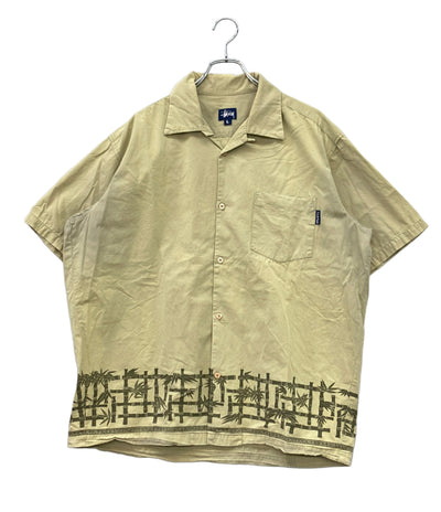 STUSSY 半袖シャツ 開襟 90s USA製 ストリート メンズ SIZE L ステューシー