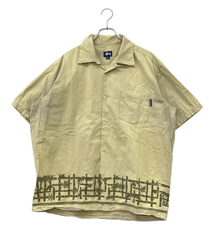 STUSSY 半袖シャツ 開襟 90s USA製 ストリート メンズ SIZE L ステューシー