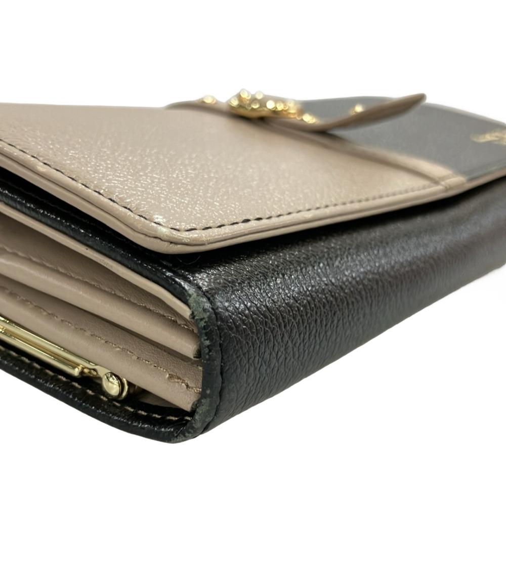 サマンサタバサプチチョイス 二つ折り長財布 フロントベルト 牛革 レディース Samantha Thavasa Petit Choice