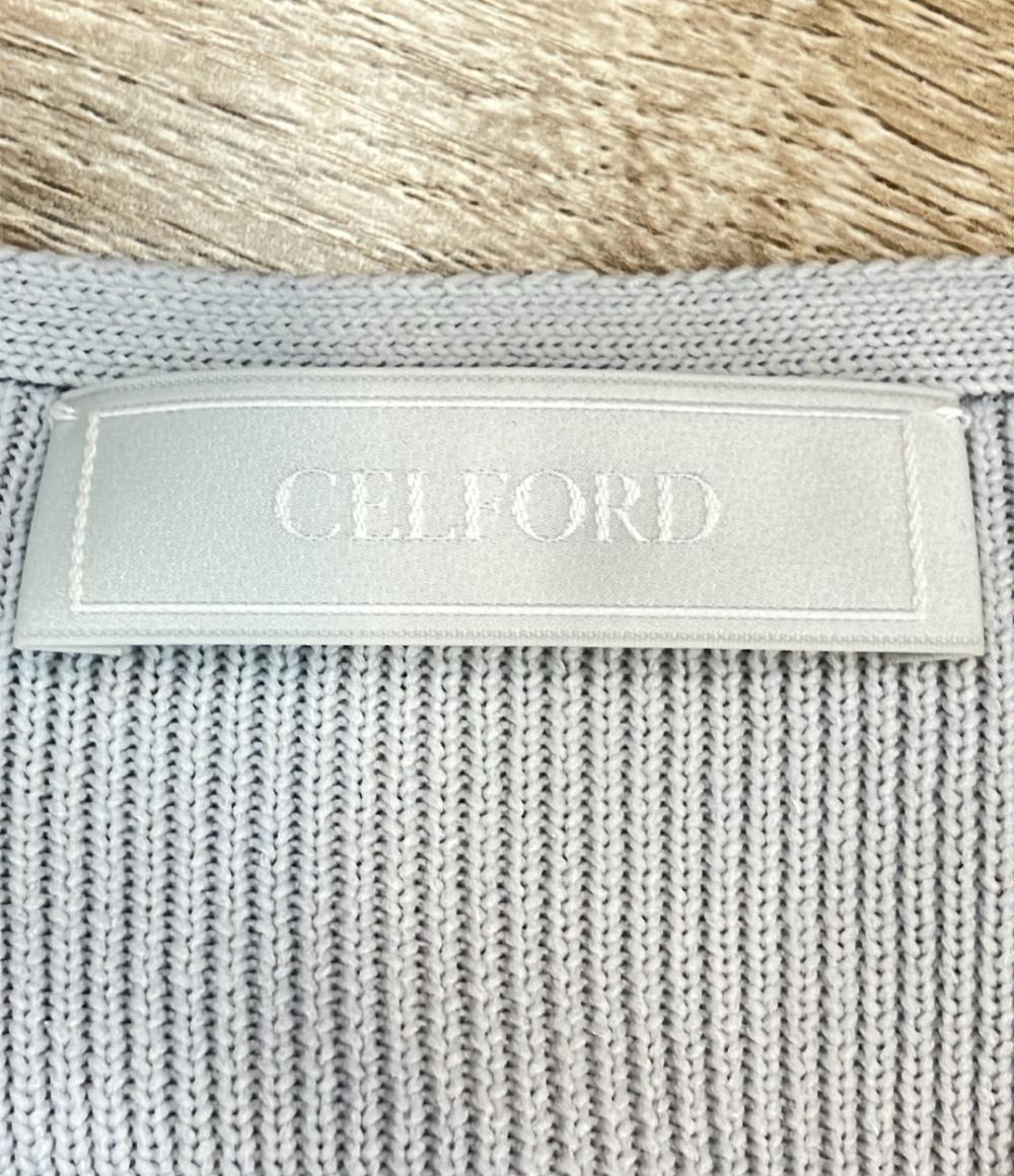 CELFORD 長袖ワンピース シアーミックスホールガーメントワンピース CWNO255069 レディース SIZE 36 (S) セルフォード