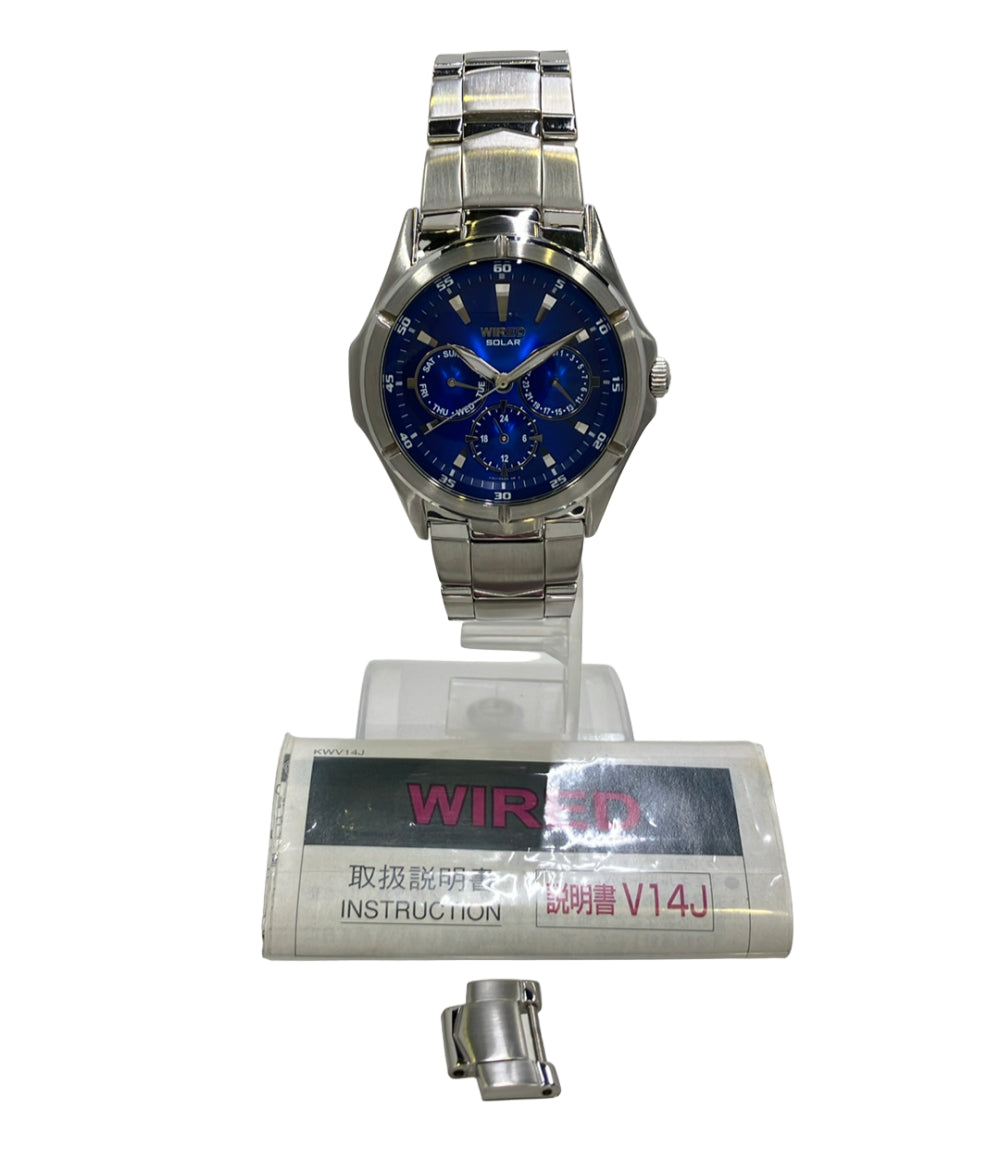 SEIKO 腕時計 WIRED ソーラー ブルー V14J-0AS0 メンズ セイコー