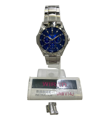 SEIKO 腕時計 WIRED ソーラー ブルー V14J-0AS0 メンズ セイコー