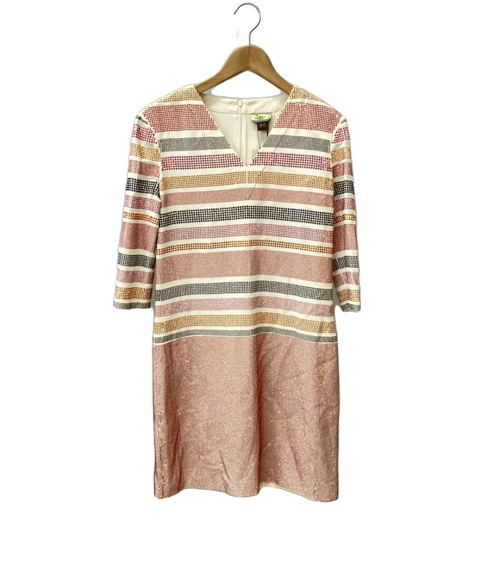 イッサロンドン 長袖ワンピース ビジュー付き 14-04-00553 レディース SIZE UK8 (M) Issa LONDON