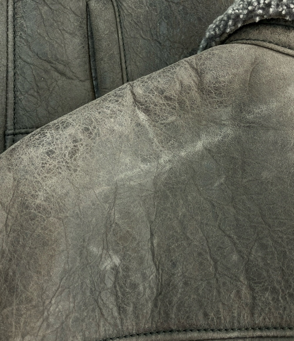 HUGO BOSS レザーボアジャケット メンズ SIZE 46 ヒューゴボス