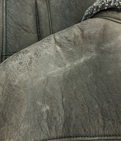 HUGO BOSS レザーボアジャケット メンズ SIZE 46 ヒューゴボス