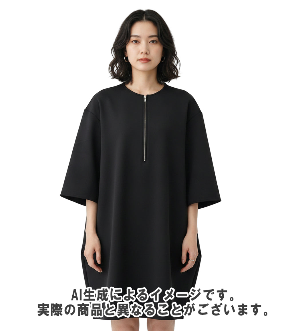 美品 THE ROW ジップアップ半袖ワンピース 4695-k106 レディース SIZE XS ザロウ