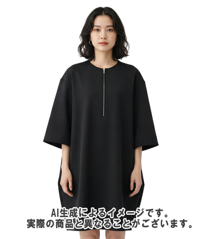 美品 THE ROW ジップアップ半袖ワンピース 4695-k106 レディース SIZE XS ザロウ