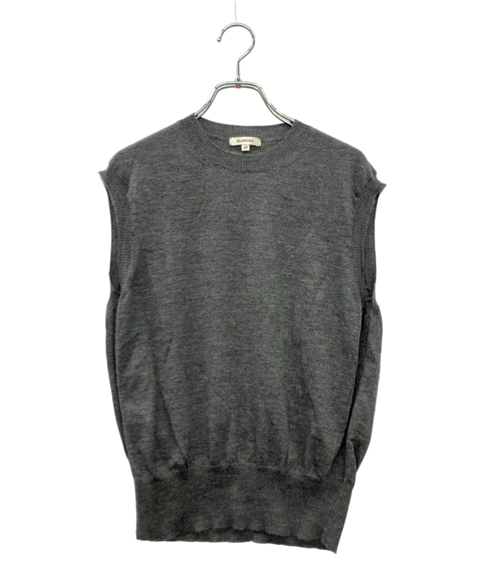 BLAMINK コットン14G レギュラーノースリーブニット BLAMINK ノースリーブニット レディース SIZE 38 (M) ブラミンク