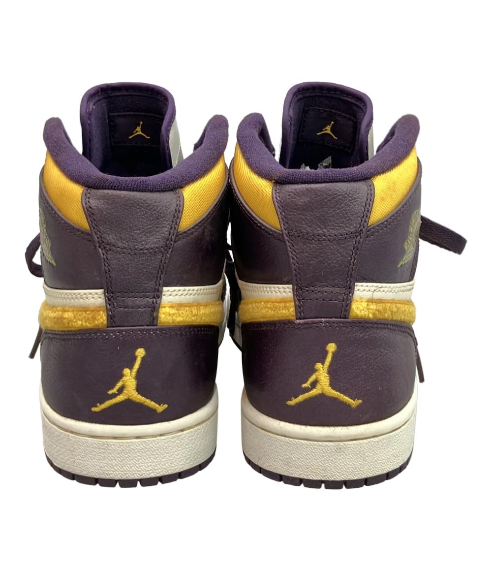 Air Jordan NIKE ハイカットスニーカー Grand Purple Varsity Maize エアジョーダン1 レトロ ハイ ストラップ 342132-571 メンズ SIZE 27.5 (L)