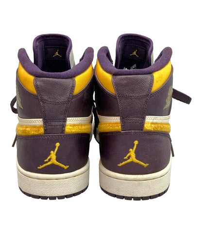 Air Jordan NIKE ハイカットスニーカー Grand Purple Varsity Maize エアジョーダン1 レトロ ハイ ストラップ 342132-571 メンズ SIZE 27.5 (L)