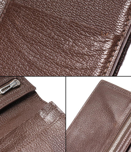 HERMES 長財布 □P刻印 シルバー金具 クロコダイル アリゲーター ベアンスフレ レディース メンズ エルメス