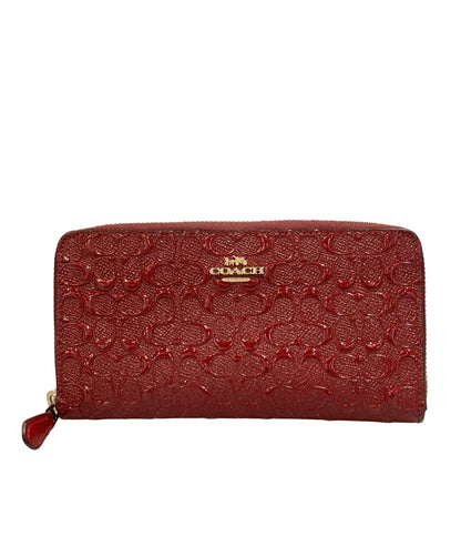 COACH ラウンドファスナー長財布 ミニシグネチャー レディース コーチ