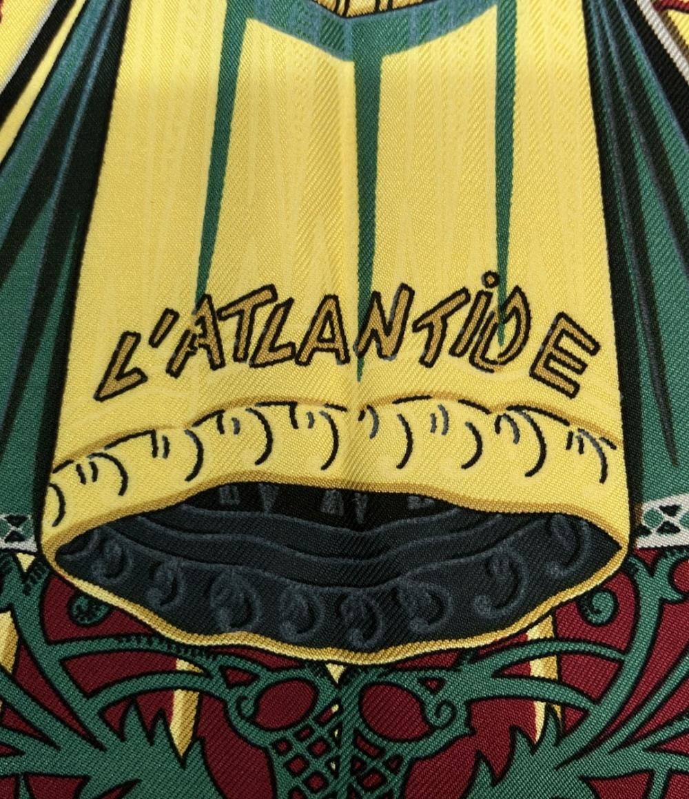 HERMES スカーフ カレ90 シルク100% アトランティス大陸 LATLANTIDE