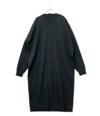 BALENCIAGA 長袖 Vネック ニットワンピース 599890 T4101 レディース SIZE S バレンシアガ
