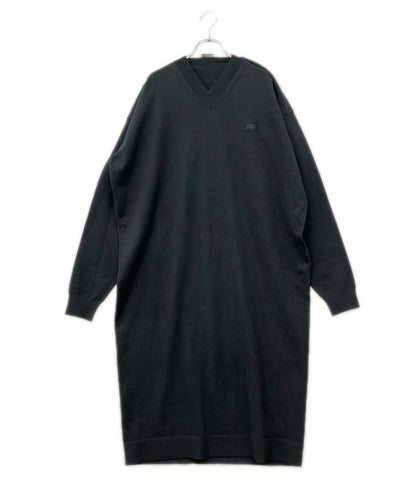 BALENCIAGA 長袖 Vネック ニットワンピース 599890 T4101 レディース SIZE S バレンシアガ
