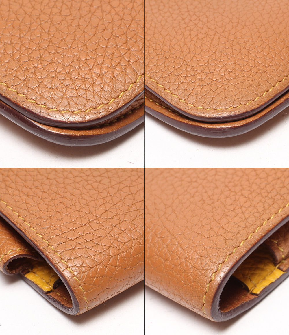 HERMES 長財布 □M刻印 シルバー金具 バイカラー ドゴンGM レディース エルメス