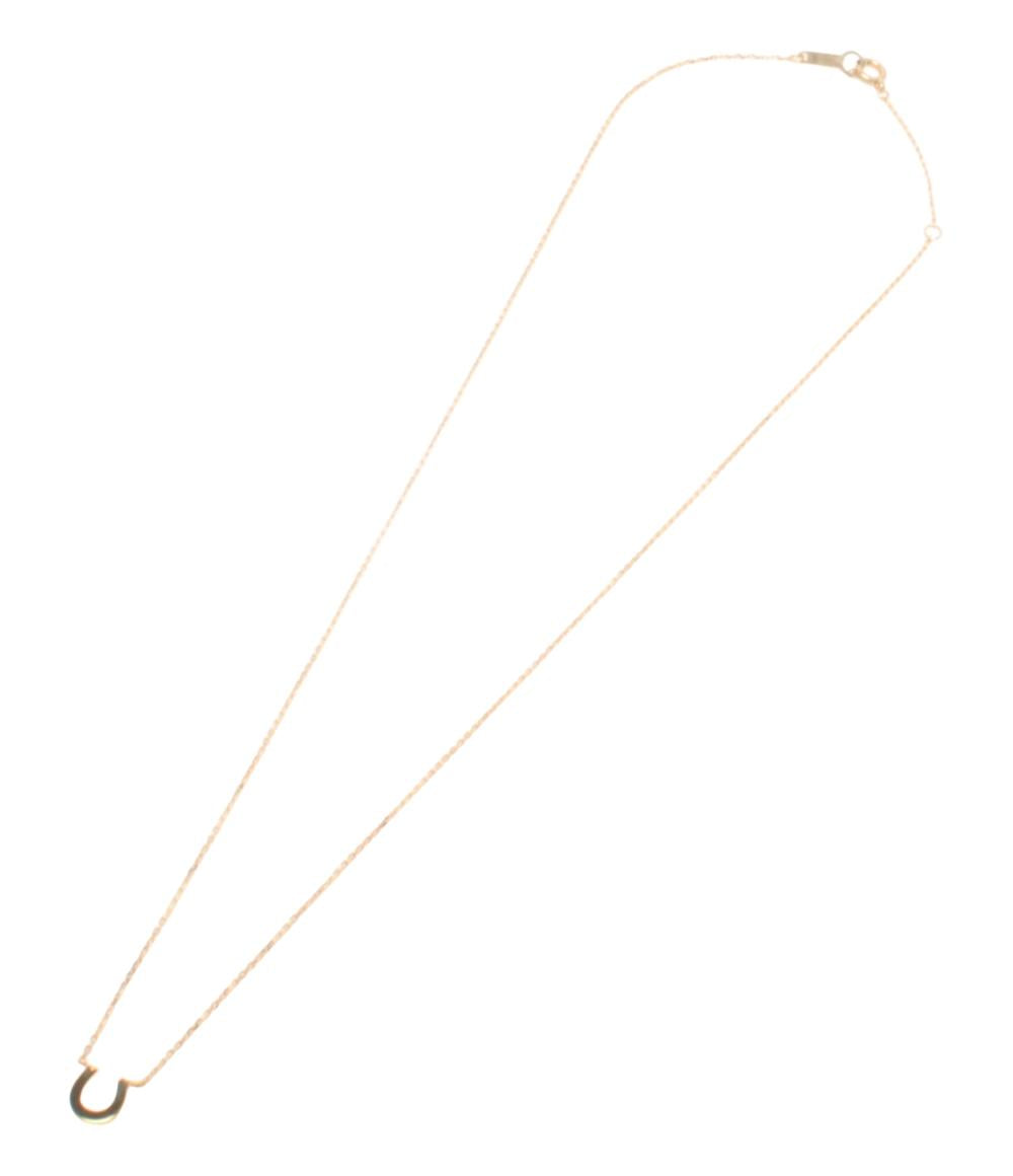 美品 ヨンドシー ネックレス K18 ホースシューモチーフ レディース 4℃