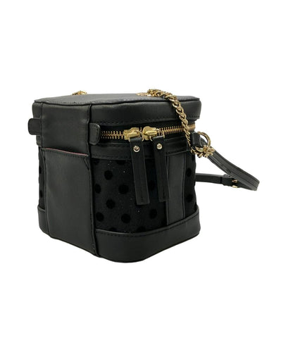 美品 DIANA ショルダーバッグ 斜めがけ バニティバッグ ドット柄 チェーン レディース ダイアナ