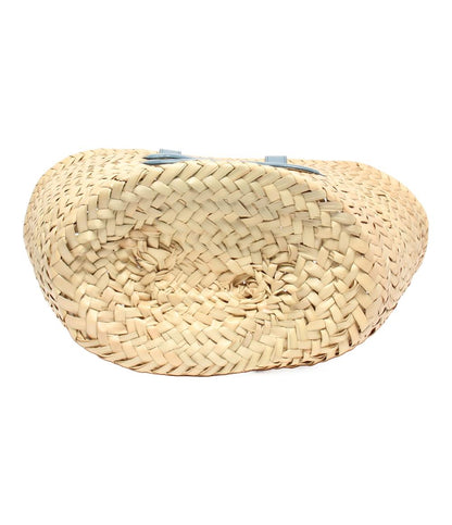 美品 セリーヌ 2way かごバッグ トートバッグ ショルダーバッグ 肩掛け ラフィア カーフスキン クラシック パニエ ティーン トリオンフ レディース