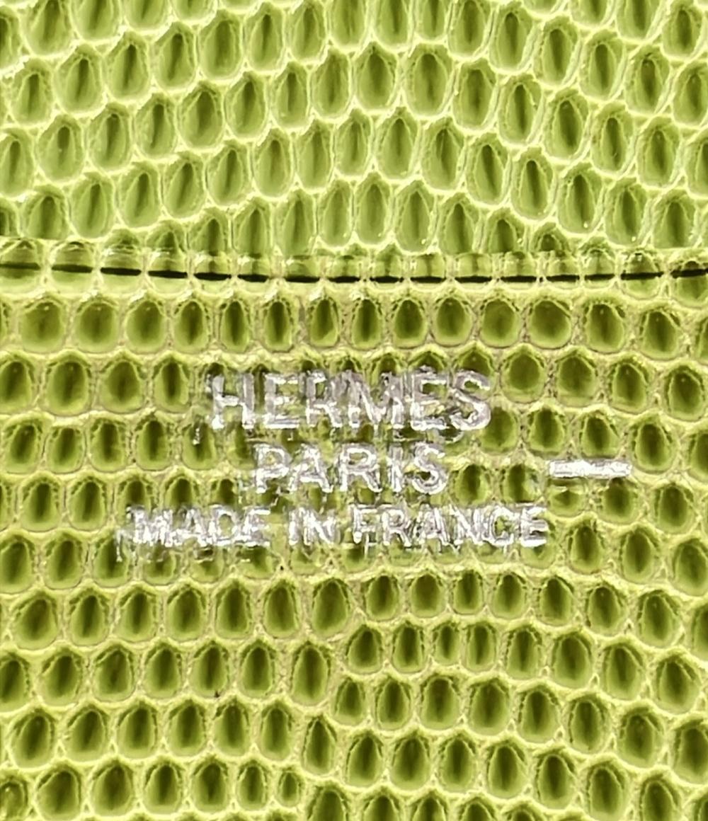 HERMES 手帳カバー ▫︎F刻印 シルバー金具 リザード アジェンダ レディース メンズ エルメス