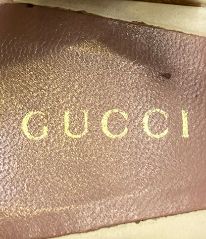 GUCCI Tストラップサンダル ウェッジソール ホースビット 388354 レディース SIZE 35 (22.5cm) グッチ